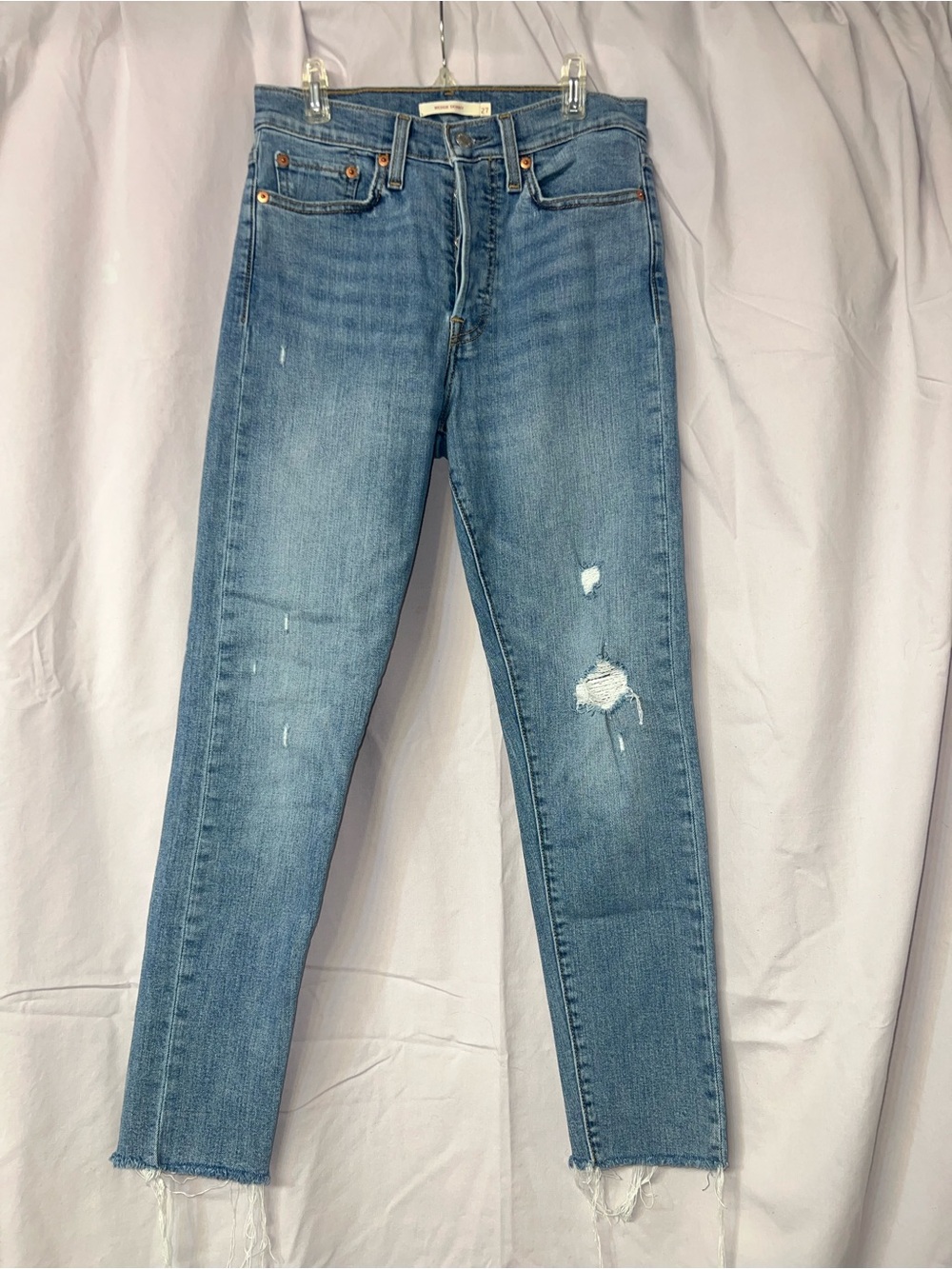 Levi's Light Blue Skinny Distressed Jeans